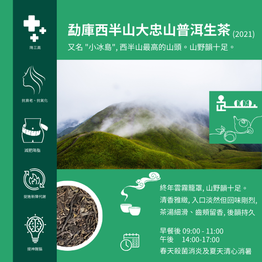 勐庫西半山大忠山普洱生茶